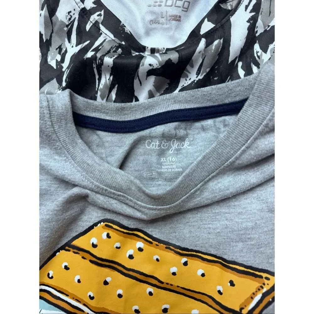 3 piece boys graphic T-shirt bundle size L 14-16 & XL16 by Cat & Jack, Fresh Lau